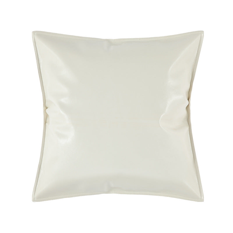 Simple Plain PU Leather Pillowcase For Living Room - Bellarte Enchanté Simple Plain PU Leather Pillowcase For Living Room