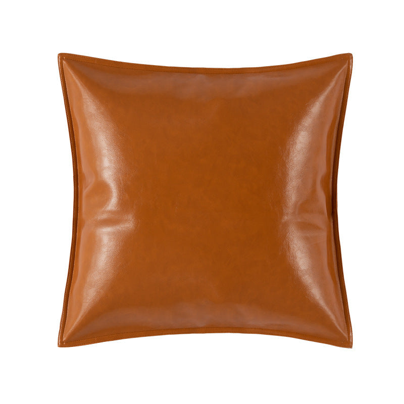 Simple Plain PU Leather Pillowcase For Living Room - Bellarte Enchanté Simple Plain PU Leather Pillowcase For Living Room