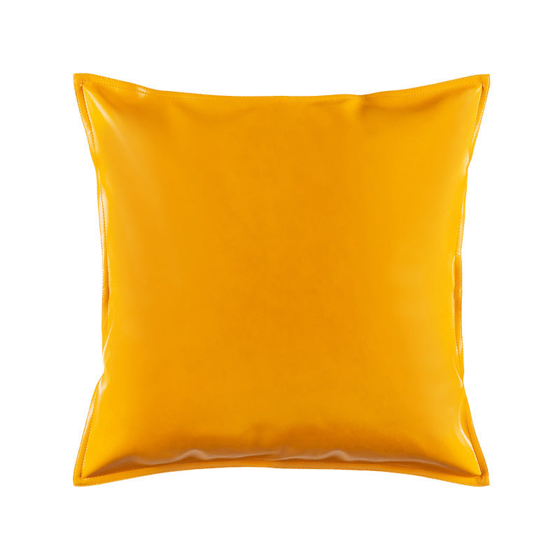 Simple Plain PU Leather Pillowcase For Living Room - Bellarte Enchanté Simple Plain PU Leather Pillowcase For Living Room