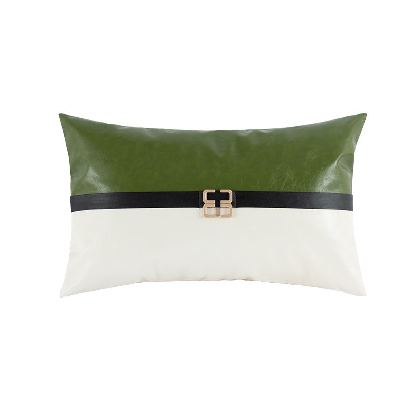 Simple Plain PU Leather Pillowcase For Living Room - Bellarte Enchanté Simple Plain PU Leather Pillowcase For Living Room