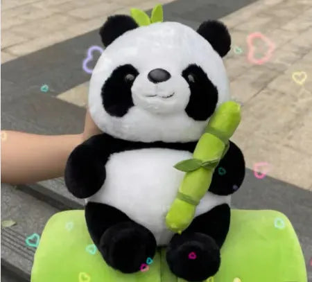 Simulated Bamboo Tube Flower Panda Pillow - Bellarte Enchanté Simulated Bamboo Tube Flower Panda Pillow