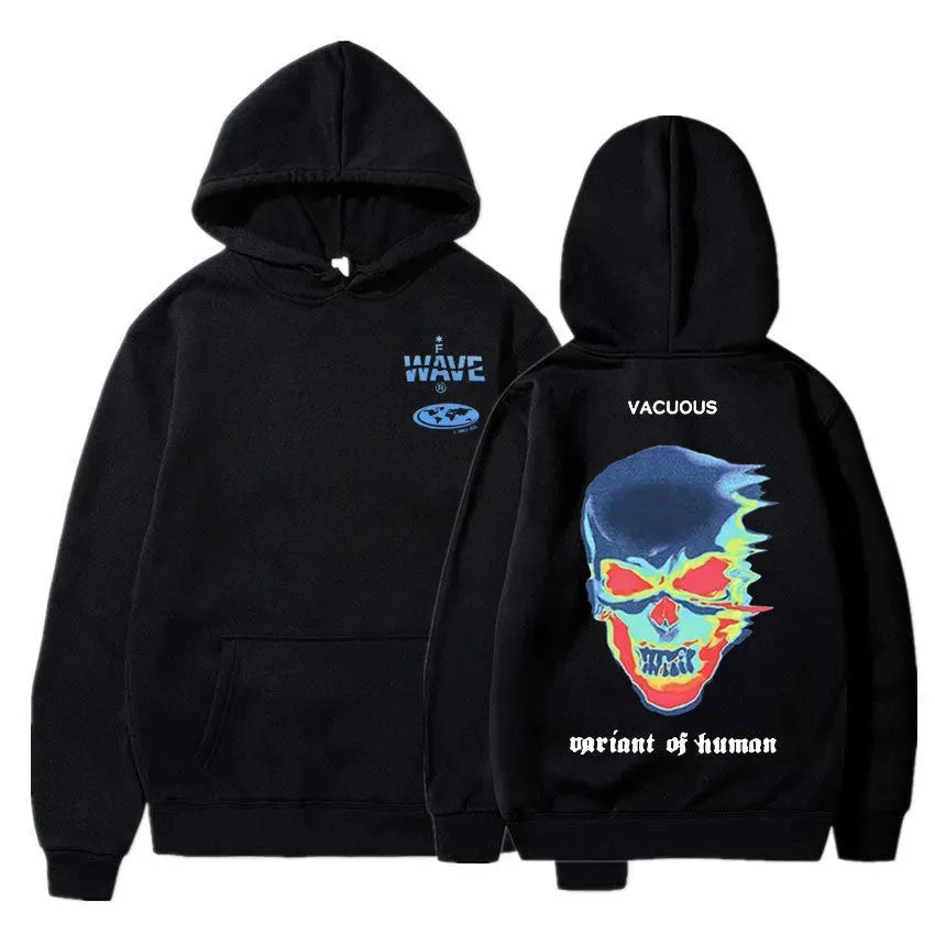 Skeleton Thermal Imaging Graphic Print Hoodie Men Women - Bellarte Enchanté Skeleton Thermal Imaging Graphic Print Hoodie Men Women