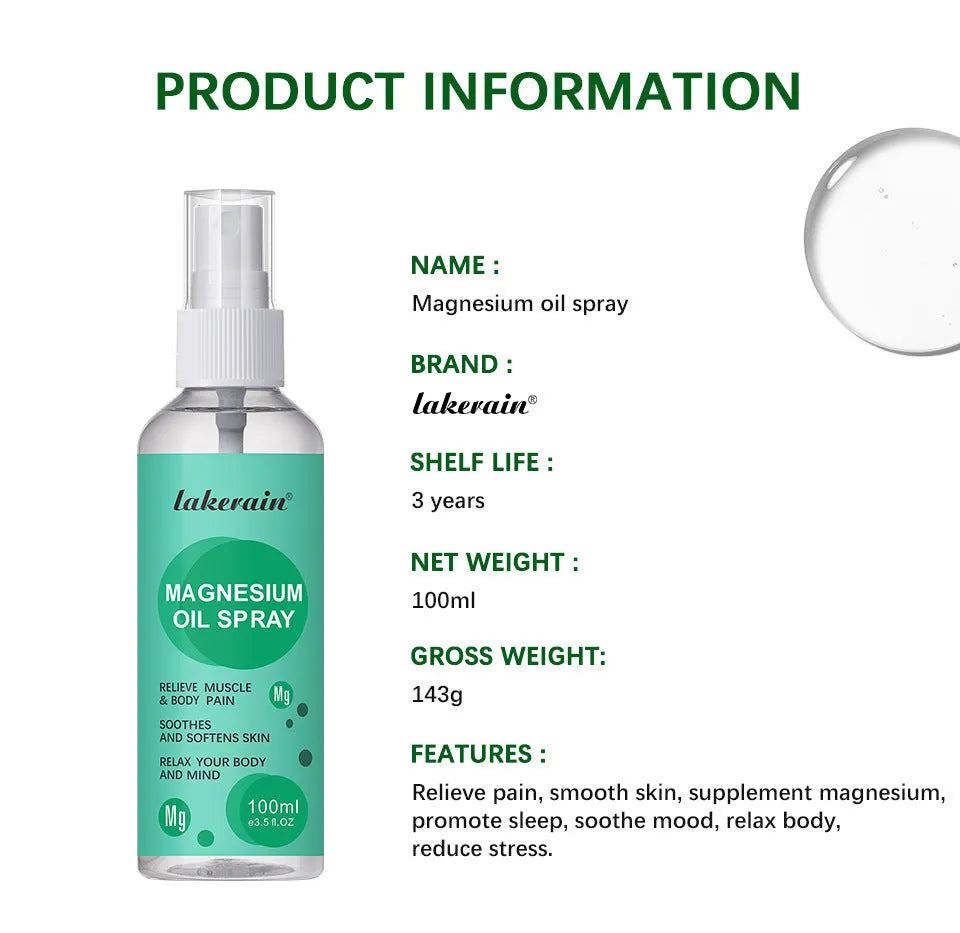 Skin Care Body Magnesium Oil Spray - Bellarte Enchanté Skin Care Body Magnesium Oil Spray