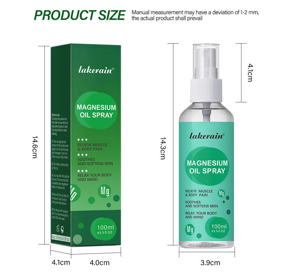 Skin Care Body Magnesium Oil Spray - Bellarte Enchanté Skin Care Body Magnesium Oil Spray