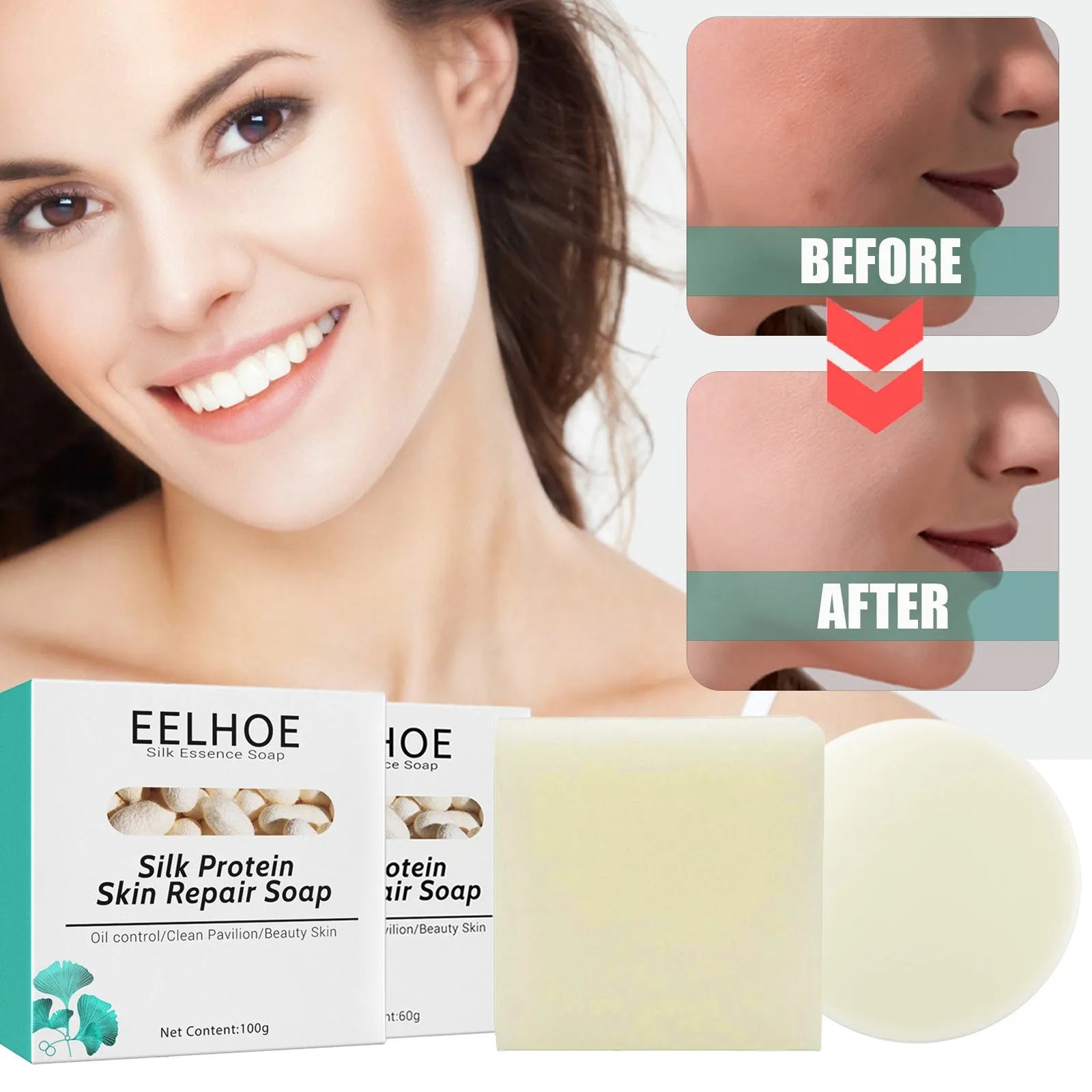 Skin Repair & Cleansing Silk Protein Mask Soap - Bellarte Enchanté Skin Repair & Cleansing Silk Protein Mask Soap