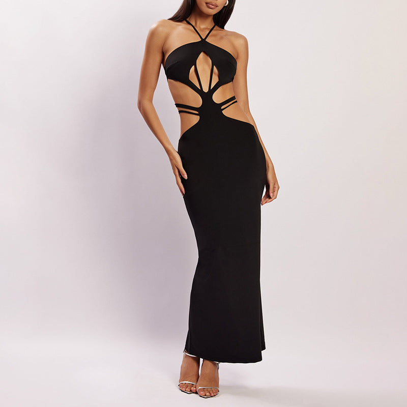 Slim-fit Dress Hollow-out Design Sense Niche - Bellarte Enchanté Slim-fit Dress Hollow-out Design Sense Niche