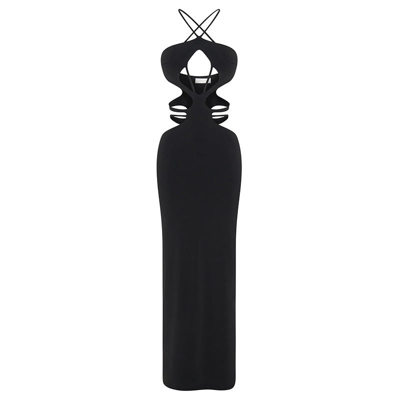 Slim-fit Dress Hollow-out Design Sense Niche - Bellarte Enchanté Slim-fit Dress Hollow-out Design Sense Niche