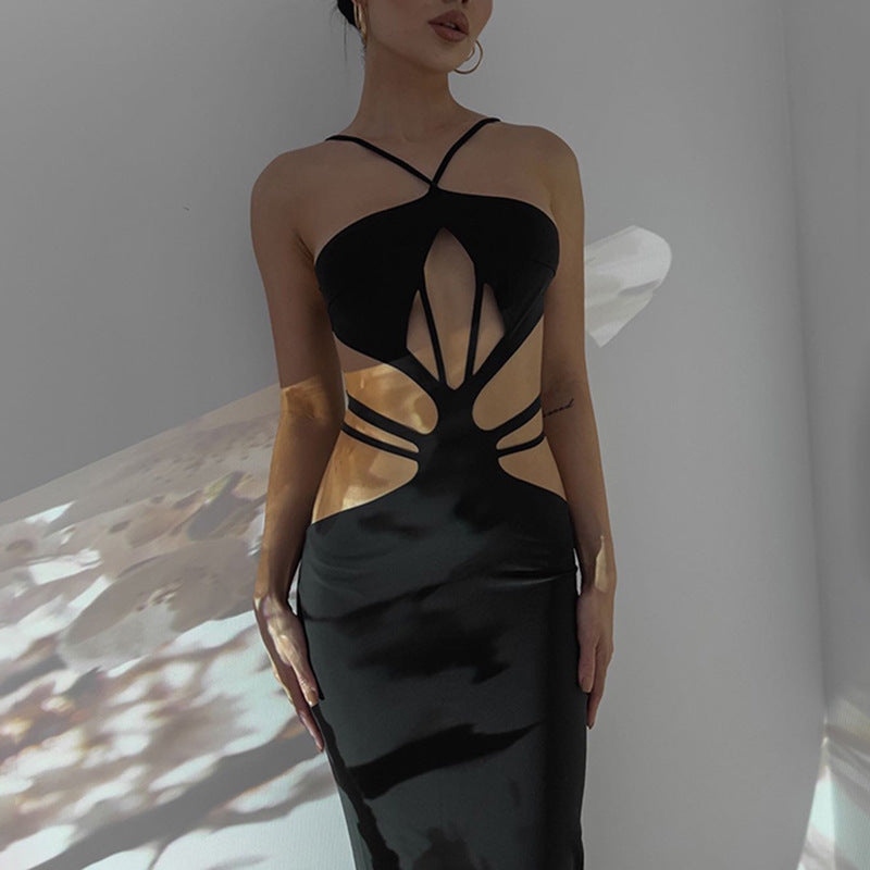 Slim-fit Dress Hollow-out Design Sense Niche - Bellarte Enchanté Slim-fit Dress Hollow-out Design Sense Niche