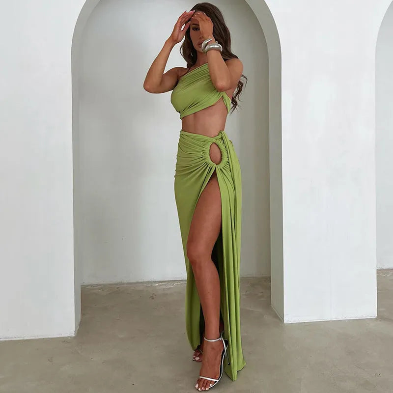 Slim Fit Slit Skirt Suit - Bellarte Enchanté Slim Fit Slit Skirt Suit