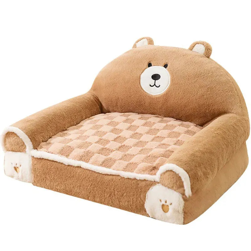 Small And Medium-sized Dogs Teddy Bichon Winter Warm Dehaired Angora Dog Bed Cat Sofa - Bellarte Enchanté Small And Medium-sized Dogs Teddy Bichon Winter Warm Dehaired Angora Dog Bed Cat Sofa