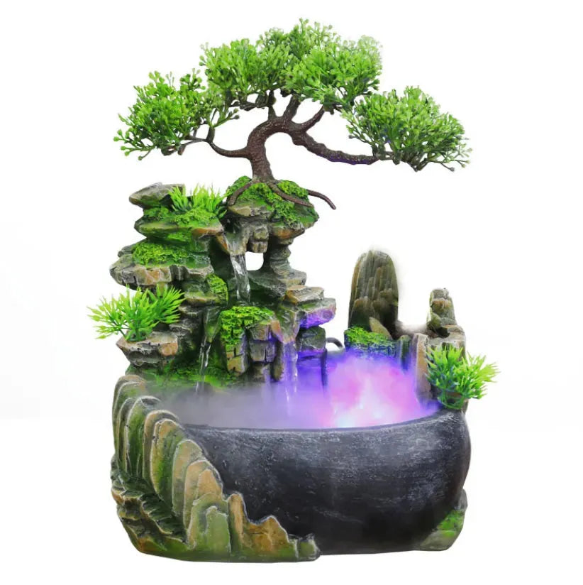Small Rockery Water Tank Office Fish Tank Humidifier - Bellarte Enchanté Small Rockery Water Tank Office Fish Tank Humidifier