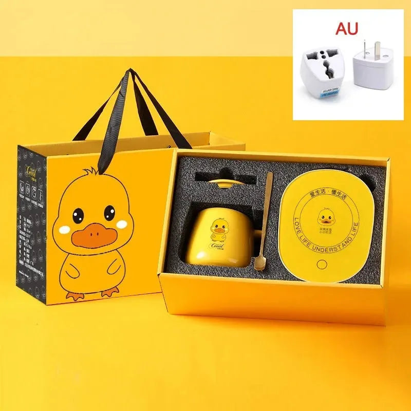 Small Yellow Duck Automatic Constant Temperature Heating Coaster Suit - Bellarte Enchanté Small Yellow Duck Automatic Constant Temperature Heating Coaster Suit