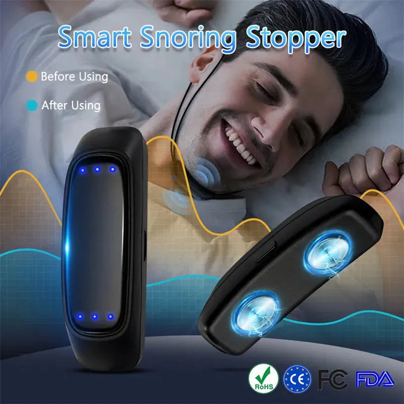 Smart Anti Snoring Device EMS Pulse Snoring Stop Effective Solution Snore Sleep Aid Portable Noise Reduction Muscle Stimulator - Bellarte Enchanté Smart Anti Snoring Device EMS Pulse Snoring Stop Effective Solution Snore Sleep Aid Portable Noise Reduction Muscle Stimulator