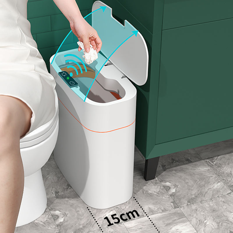 Smart Trash Can With Lid For Bedroom And Living Room Kitchen Storage Box Trash Can Induction Small Car Box Automatic Smart Dustbin Smart Trash Bin - Bellarte Enchanté Smart Trash Can With Lid For Bedroom And Living Room Kitchen Storage Box Trash Can Induction Small Car Box Automatic Smart Dustbin Smart Trash Bin