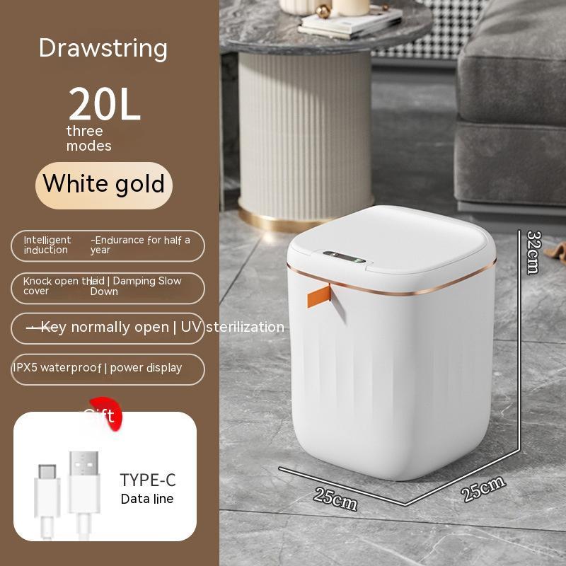 Smart Trash Can With Lid For Bedroom And Living Room Kitchen Storage Box Trash Can Induction Small Car Box Automatic Smart Dustbin Smart Trash Bin - Bellarte Enchanté Smart Trash Can With Lid For Bedroom And Living Room Kitchen Storage Box Trash Can Induction Small Car Box Automatic Smart Dustbin Smart Trash Bin