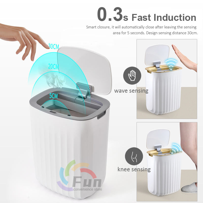Smart Trash Can With Lid For Bedroom And Living Room Kitchen Storage Box Trash Can Induction Small Car Box Automatic Smart Dustbin Smart Trash Bin - Bellarte Enchanté Smart Trash Can With Lid For Bedroom And Living Room Kitchen Storage Box Trash Can Induction Small Car Box Automatic Smart Dustbin Smart Trash Bin