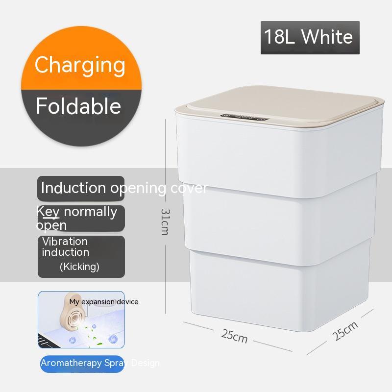 Smart Trash Can With Lid For Bedroom And Living Room Kitchen Storage Box Trash Can Induction Small Car Box Automatic Smart Dustbin Smart Trash Bin - Bellarte Enchanté Smart Trash Can With Lid For Bedroom And Living Room Kitchen Storage Box Trash Can Induction Small Car Box Automatic Smart Dustbin Smart Trash Bin