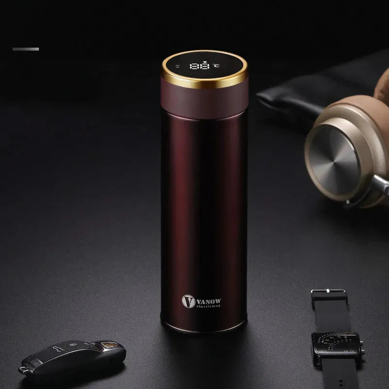 Smart Vacuum Cup Stainless Steel Car Portable Water Cup Tea Cup - Bellarte Enchanté Smart Vacuum Cup Stainless Steel Car Portable Water Cup Tea Cup