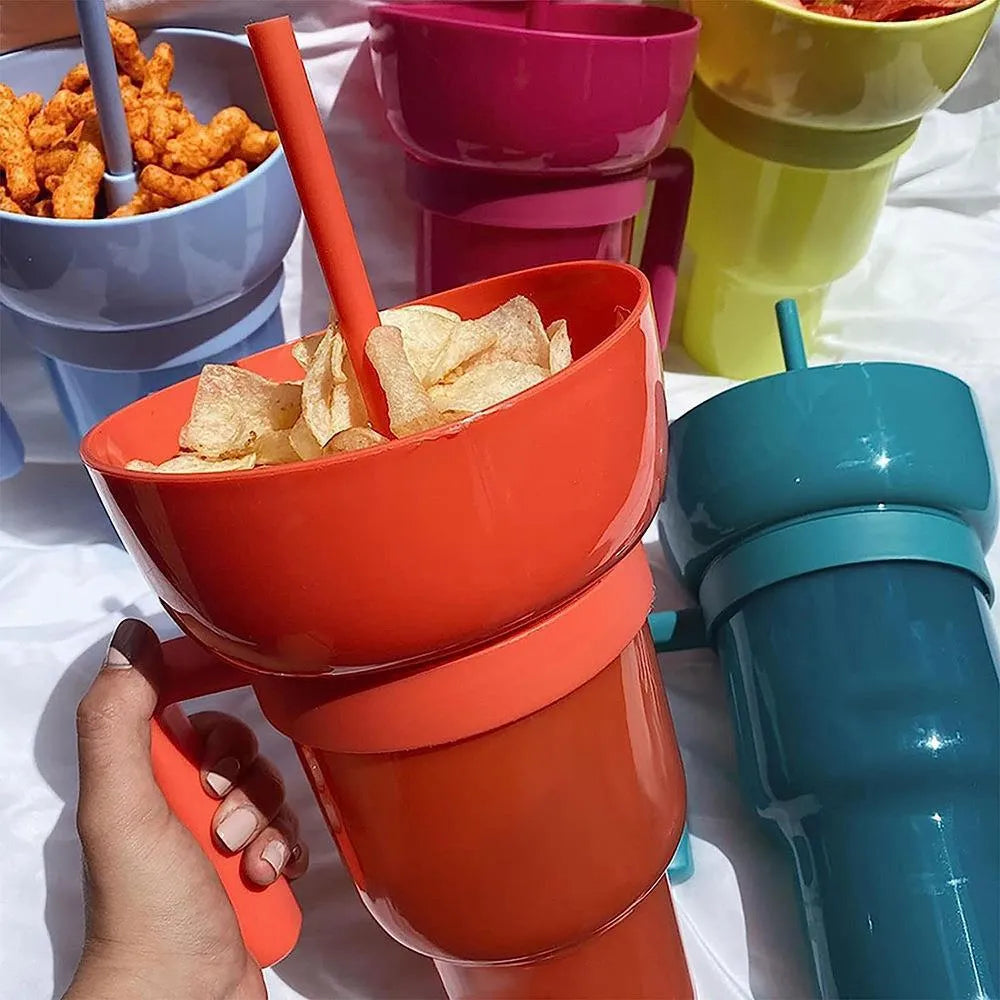 Snack With Handle Straw Cup Kitchen Gadgets - Bellarte Enchanté Snack With Handle Straw Cup Kitchen Gadgets