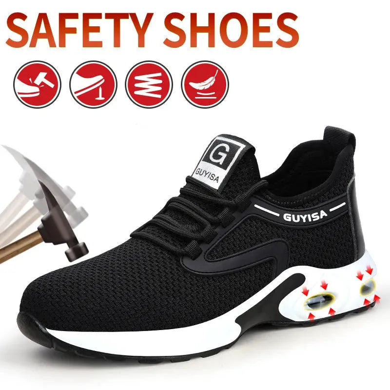 Sneakers Men Work Safety Shoes Lightweight Breathable - Bellarte Enchanté Sneakers Men Work Safety Shoes Lightweight Breathable