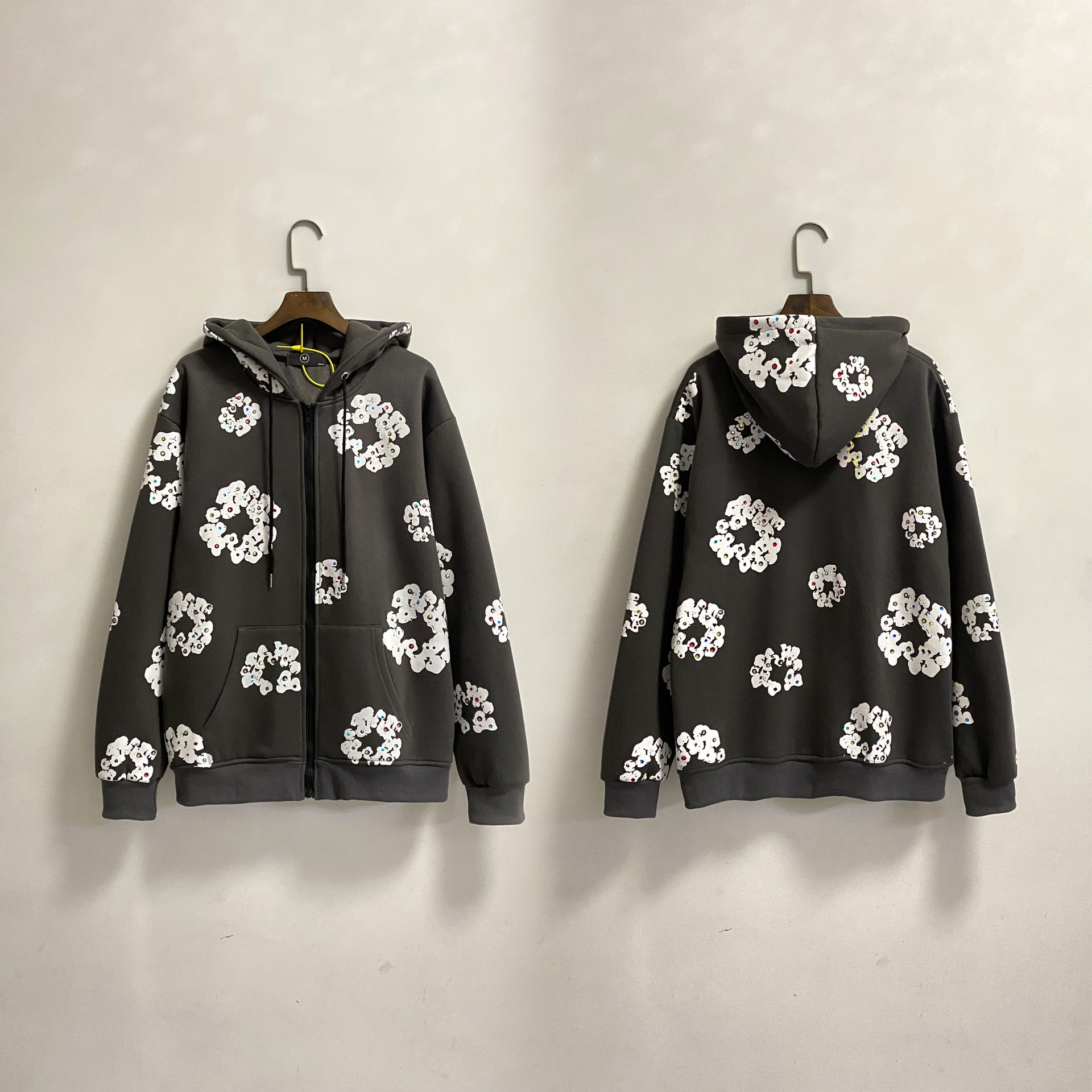 Snowflake Diamond Cardigan Fleece Sweater Jacket - Bellarte Enchanté Snowflake Diamond Cardigan Fleece Sweater Jacket