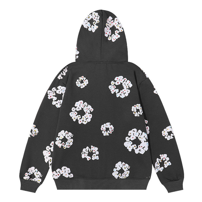 Snowflake Diamond Cardigan Fleece Sweater Jacket - Bellarte Enchanté Snowflake Diamond Cardigan Fleece Sweater Jacket