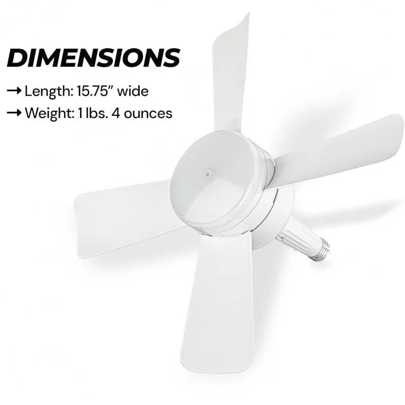 Socket Fan Light With Remote Adjustable Screw Mouth Intelligent Remote Control Integrated LED Fan Light - Bellarte Enchanté Socket Fan Light With Remote Adjustable Screw Mouth Intelligent Remote Control Integrated LED Fan Light