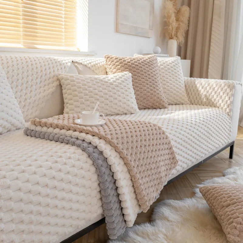 Sofa Winter Plush Thickened Non-slip Sofa Cover - Bellarte Enchanté Sofa Winter Plush Thickened Non-slip Sofa Cover