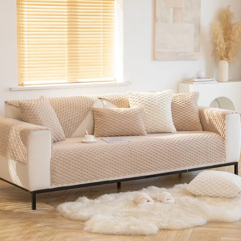 Sofa Winter Plush Thickened Non-slip Sofa Cover - Bellarte Enchanté Sofa Winter Plush Thickened Non-slip Sofa Cover