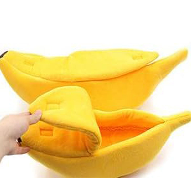 Soft Warm Banana Cat Bed House, Large Christmas Cat Cuddle Bed, Cute Pet Supplies For Cats Kittens Rabbit Small Dogs - Bellarte Enchanté Soft Warm Banana Cat Bed House, Large Christmas Cat Cuddle Bed, Cute Pet Supplies For Cats Kittens Rabbit Small Dogs