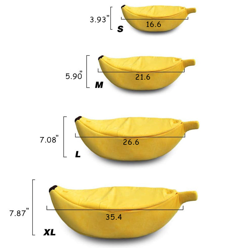 Soft Warm Banana Cat Bed House, Large Christmas Cat Cuddle Bed, Cute Pet Supplies For Cats Kittens Rabbit Small Dogs - Bellarte Enchanté Soft Warm Banana Cat Bed House, Large Christmas Cat Cuddle Bed, Cute Pet Supplies For Cats Kittens Rabbit Small Dogs