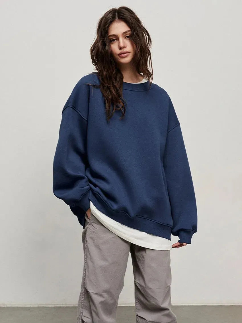 Solid Color Loose Sweater European And American - Bellarte Enchanté Solid Color Loose Sweater European And American