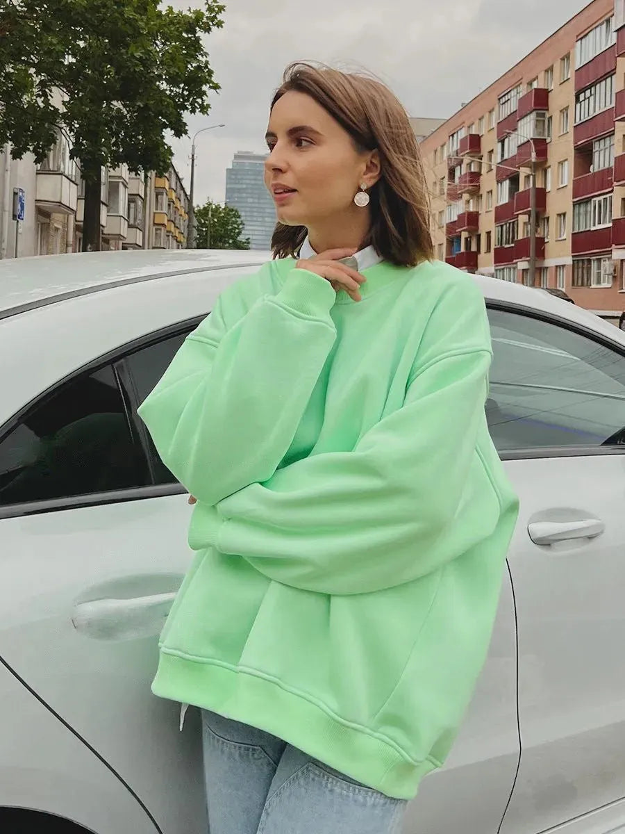 Solid Color Loose Sweater European And American - Bellarte Enchanté Solid Color Loose Sweater European And American