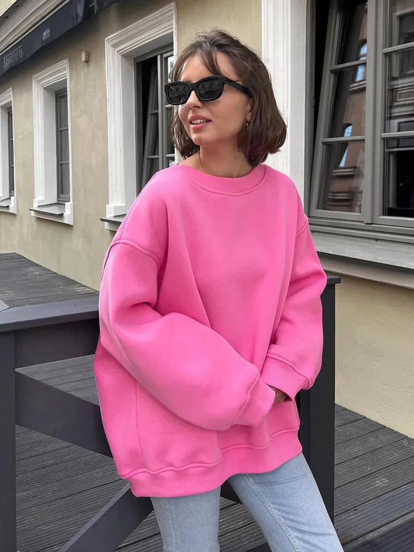 Solid Color Loose Sweater European And American - Bellarte Enchanté Solid Color Loose Sweater European And American
