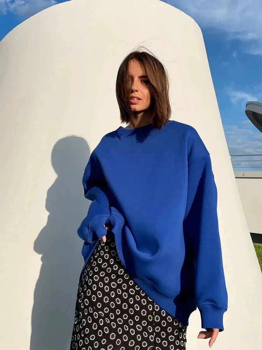 Solid Color Loose Sweater European And American - Bellarte Enchanté Solid Color Loose Sweater European And American
