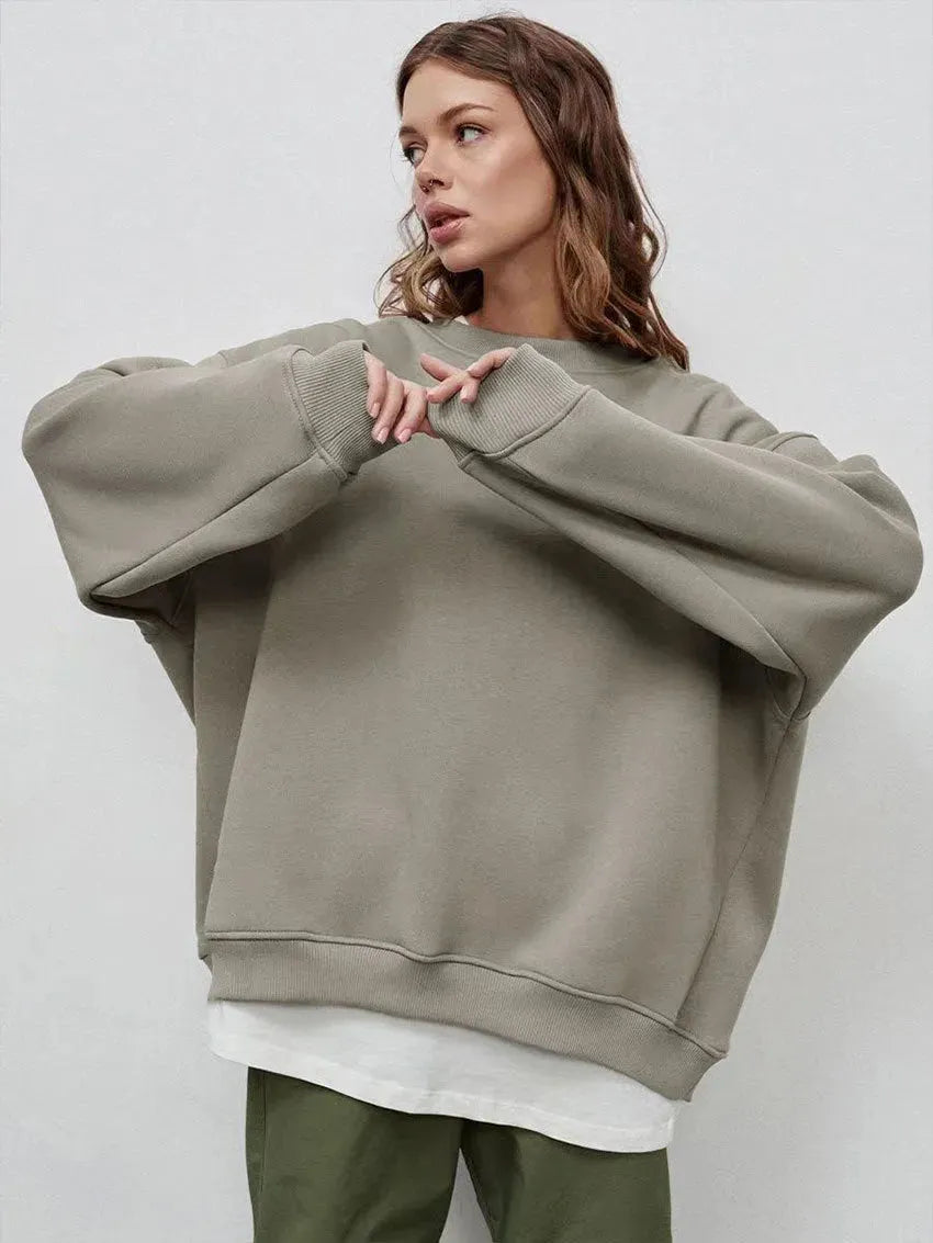 Solid Color Loose Sweater European And American - Bellarte Enchanté Solid Color Loose Sweater European And American