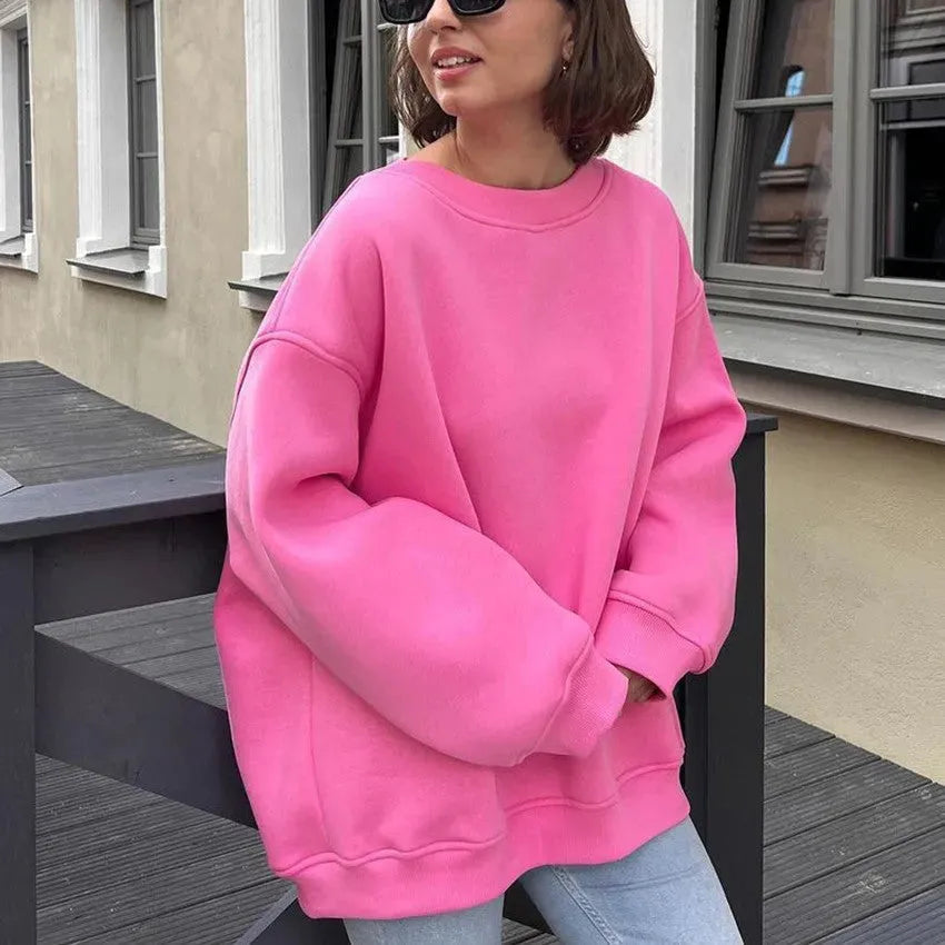 Solid Color Loose Sweater European And American - Bellarte Enchanté Solid Color Loose Sweater European And American