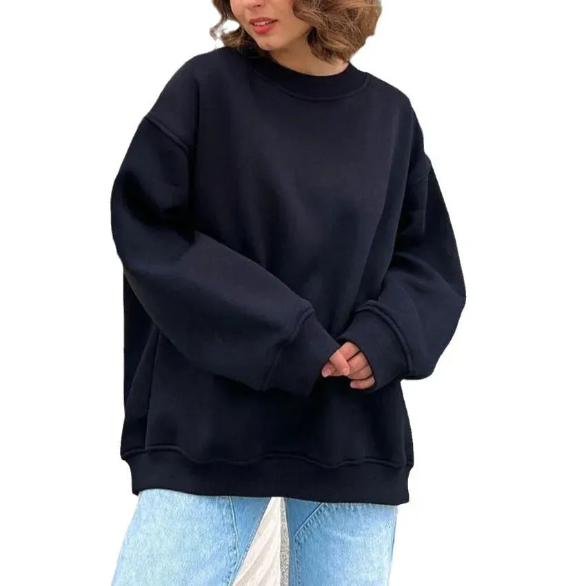 Solid Color Loose Sweater European And American - Bellarte Enchanté Solid Color Loose Sweater European And American