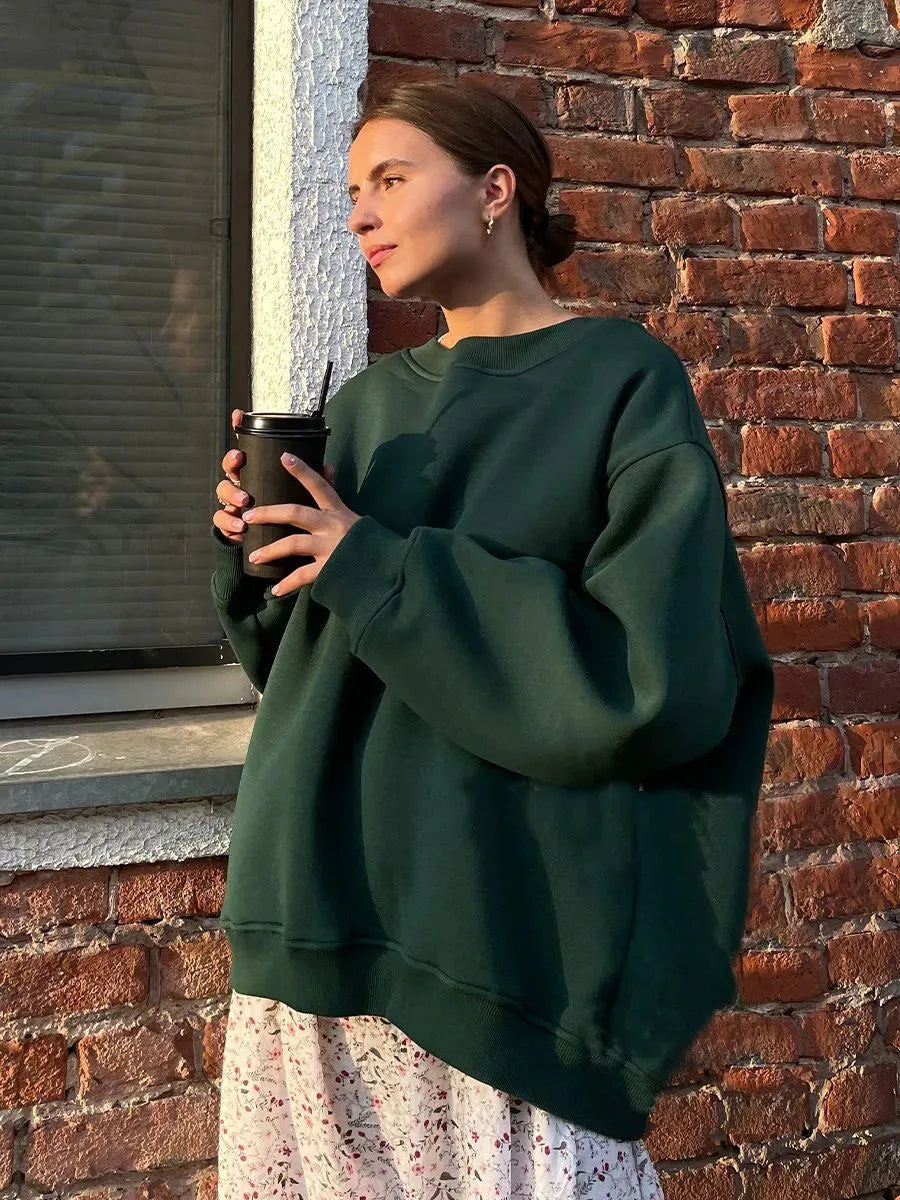 Solid Color Loose Sweater European And American - Bellarte Enchanté Solid Color Loose Sweater European And American