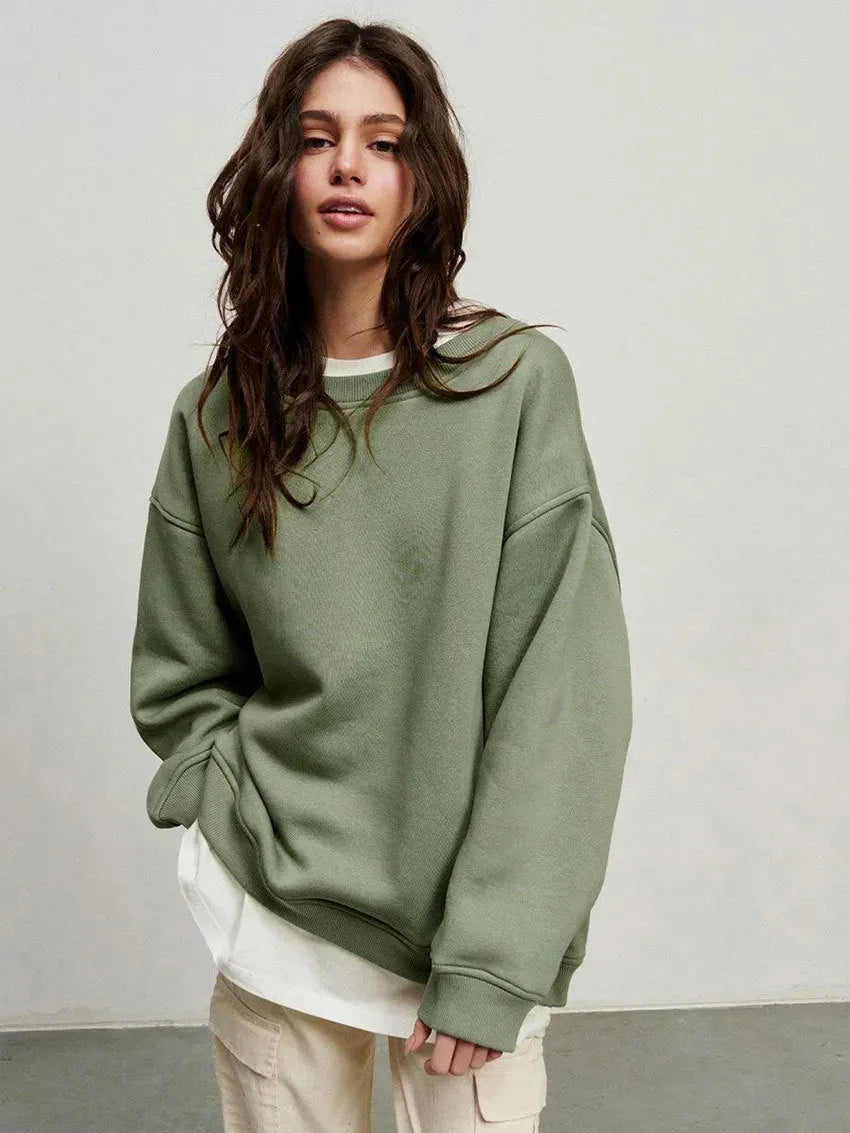 Solid Color Loose Sweater European And American - Bellarte Enchanté Solid Color Loose Sweater European And American