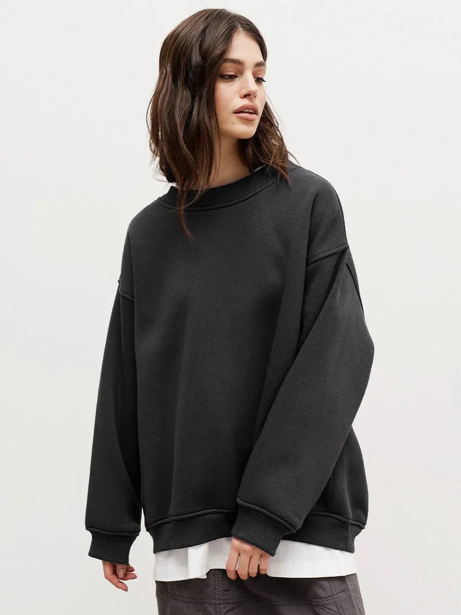 Solid Color Loose Sweater European And American - Bellarte Enchanté Solid Color Loose Sweater European And American