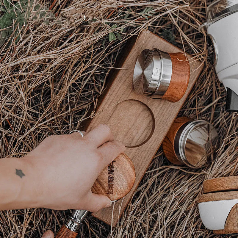 Solid Wood Powder Distributor 58mm Universal Italian - Bellarte Enchanté Solid Wood Powder Distributor 58mm Universal Italian