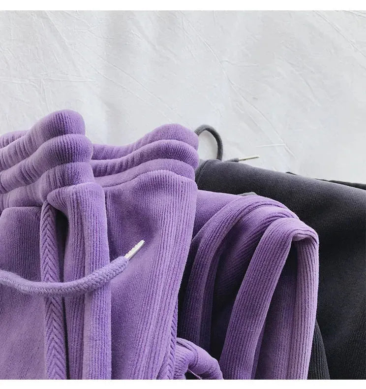 Sports Pants Female Fleece Lined Thick Loose Outerwear Casual Pants - Bellarte Enchanté Sports Pants Female Fleece Lined Thick Loose Outerwear Casual Pants