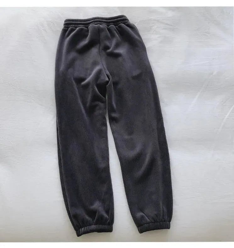Sports Pants Female Fleece Lined Thick Loose Outerwear Casual Pants - Bellarte Enchanté Sports Pants Female Fleece Lined Thick Loose Outerwear Casual Pants