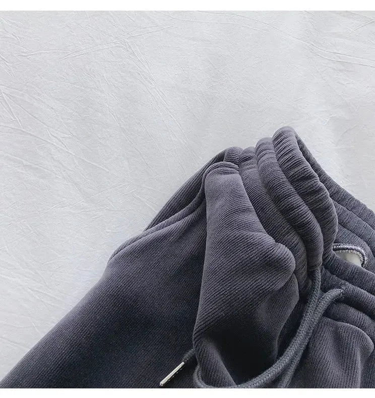 Sports Pants Female Fleece Lined Thick Loose Outerwear Casual Pants - Bellarte Enchanté Sports Pants Female Fleece Lined Thick Loose Outerwear Casual Pants