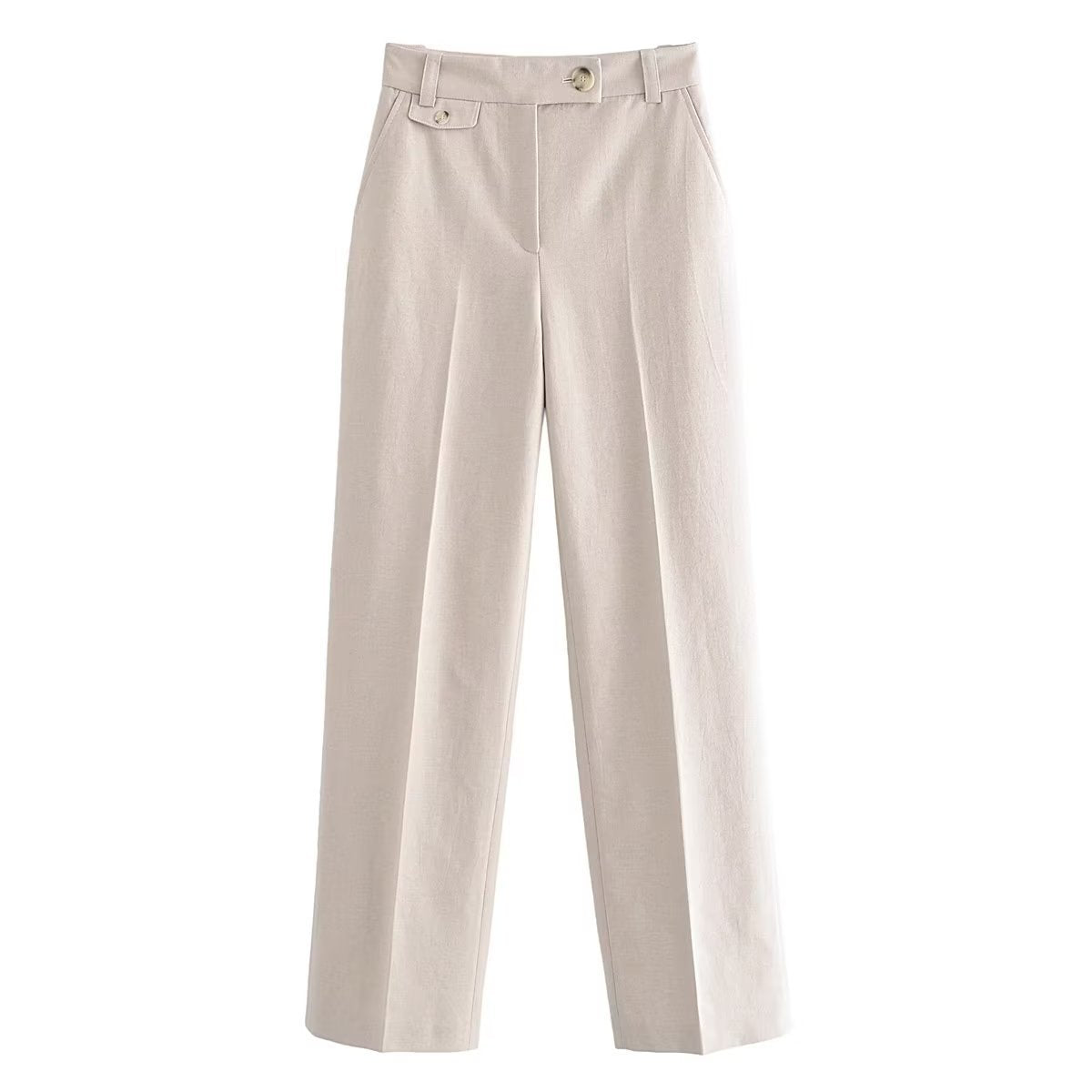 Spring Vacation Style Short Women's Suit Jacket Straight-leg Pants - Bellarte Enchanté Spring Vacation Style Short Women's Suit Jacket Straight-leg Pants
