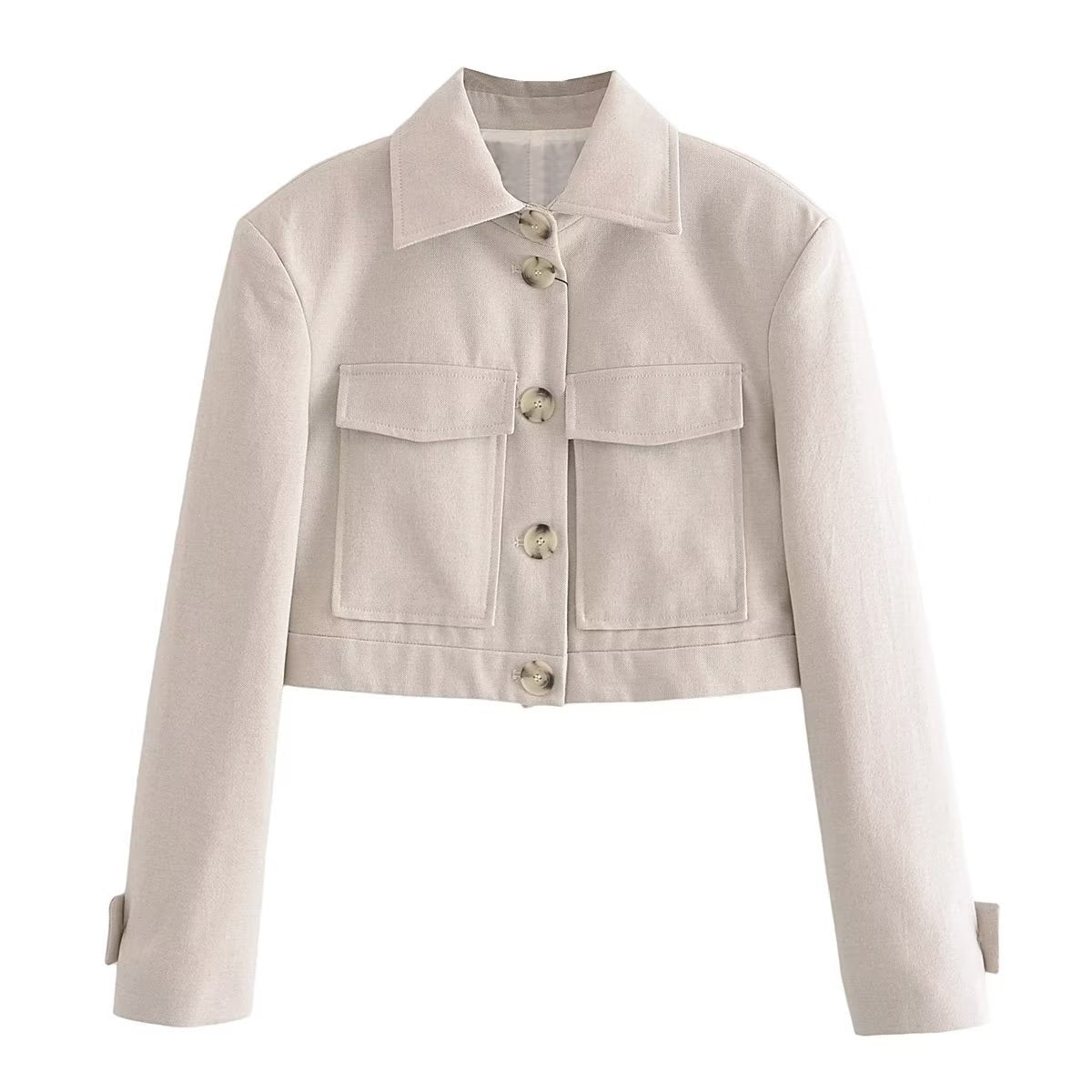 Spring Vacation Style Short Women's Suit Jacket Straight-leg Pants - Bellarte Enchanté Spring Vacation Style Short Women's Suit Jacket Straight-leg Pants