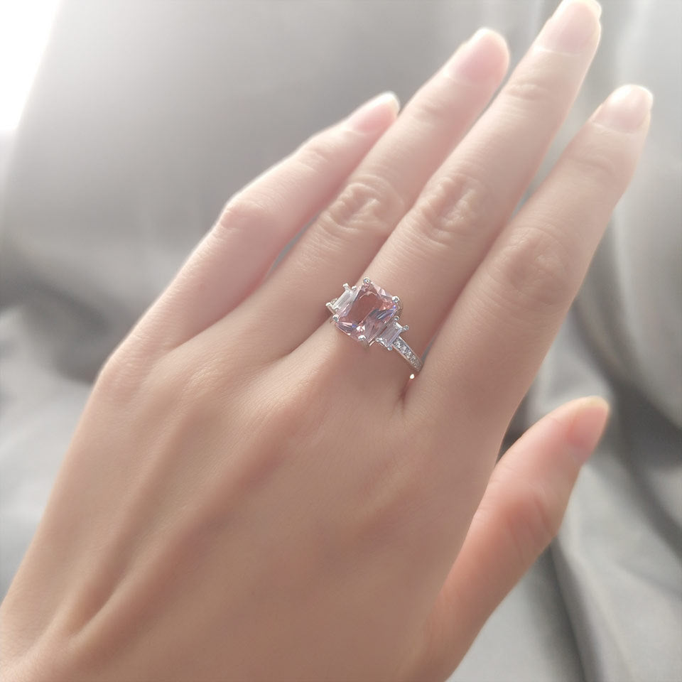 Square Fashion Design Morgan Stone Gemstone Ring - Bellarte Enchanté Square Fashion Design Morgan Stone Gemstone Ring