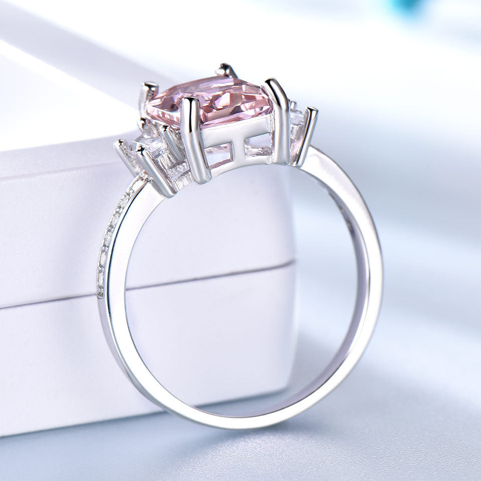 Square Fashion Design Morgan Stone Gemstone Ring - Bellarte Enchanté Square Fashion Design Morgan Stone Gemstone Ring