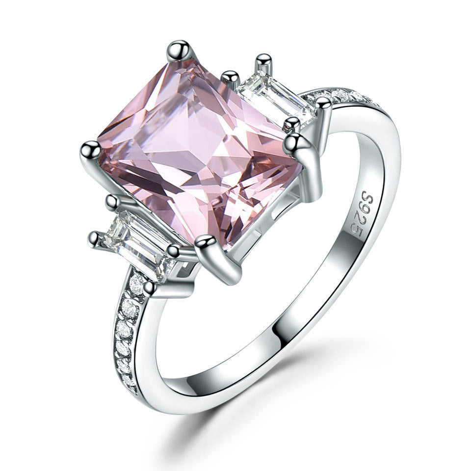 Square Fashion Design Morgan Stone Gemstone Ring - Bellarte Enchanté Square Fashion Design Morgan Stone Gemstone Ring